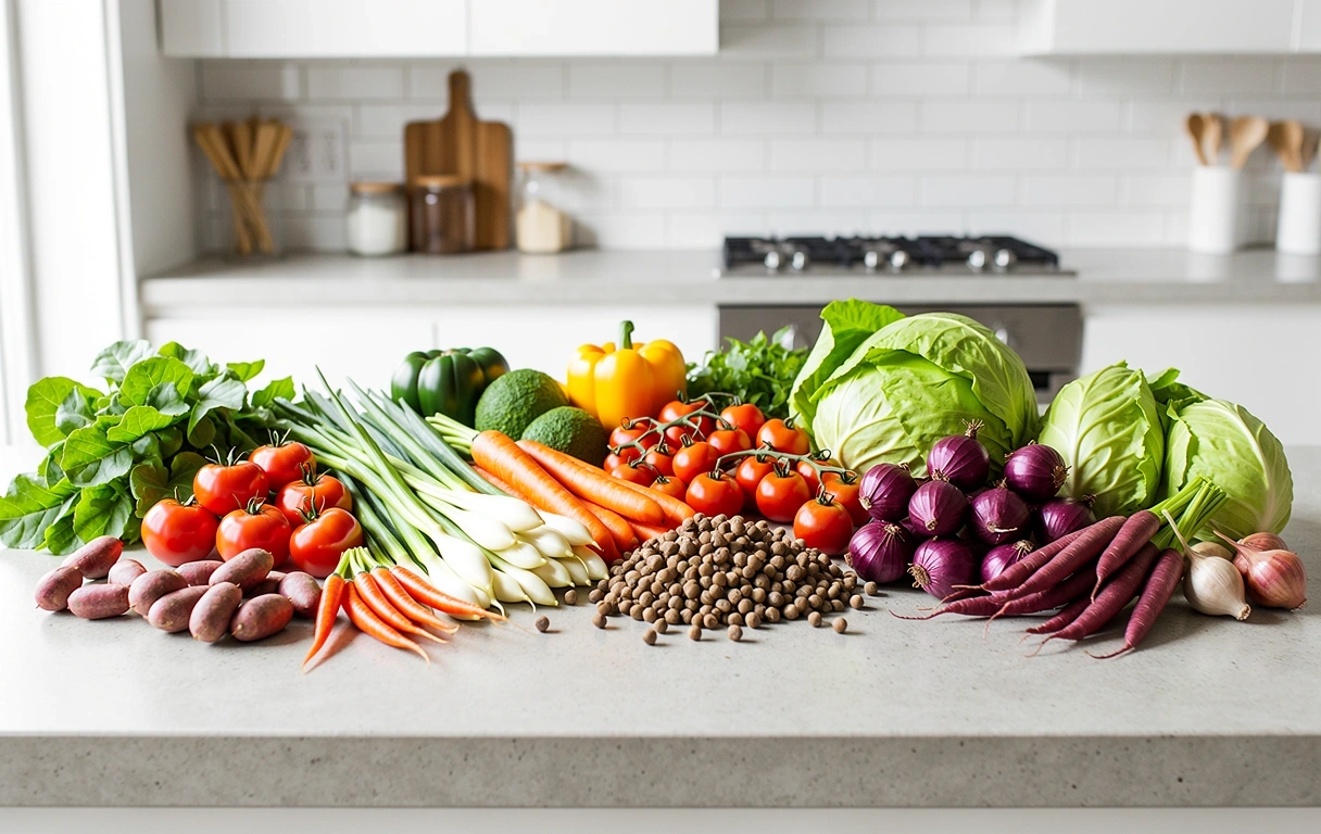 Frische gesunde Zutaten Nutri Österreich